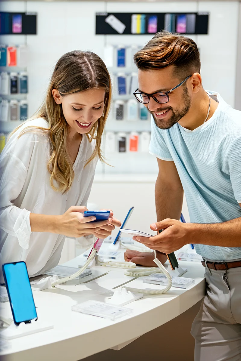Customers exploring new mobile technology